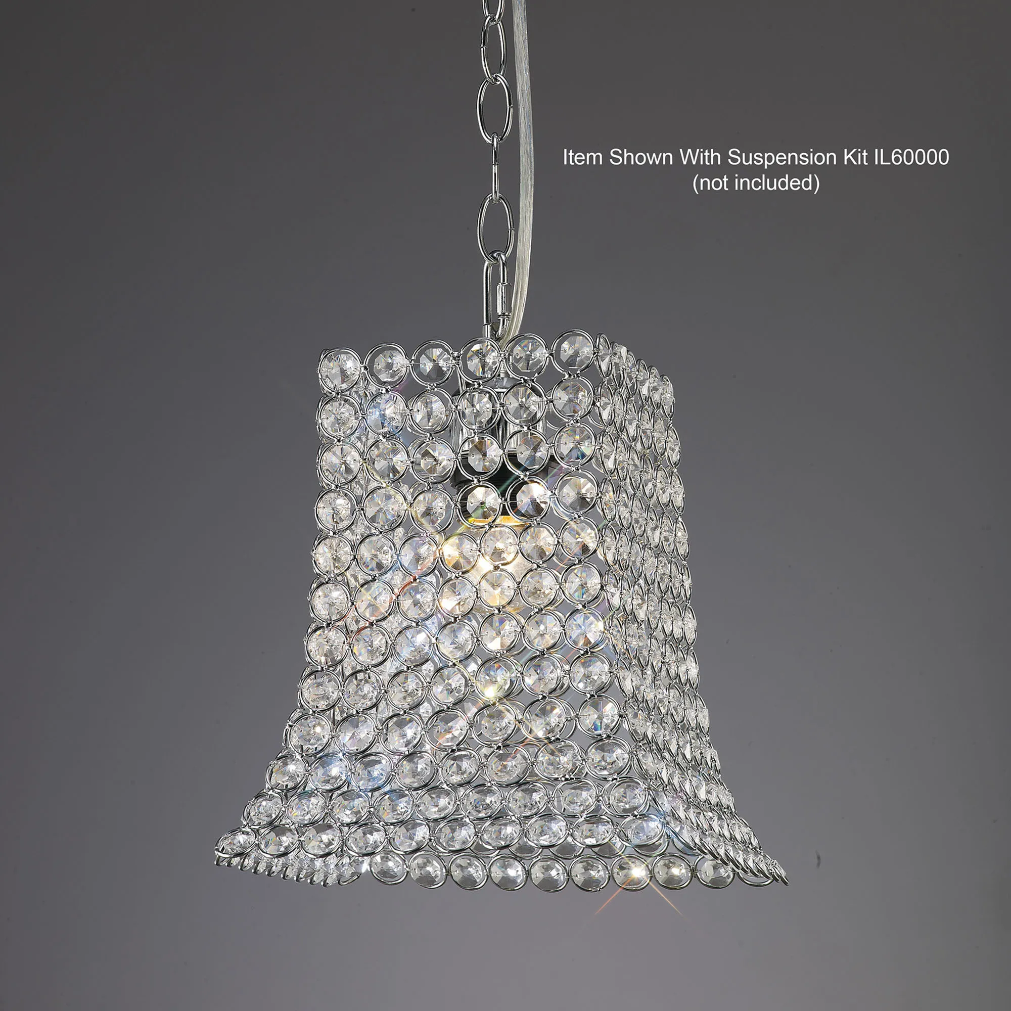 IL60019  Kudo Crystal Curved Trapezium Non-Electric SHADE ONLY